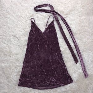 Purple Velvet dress with matching choker